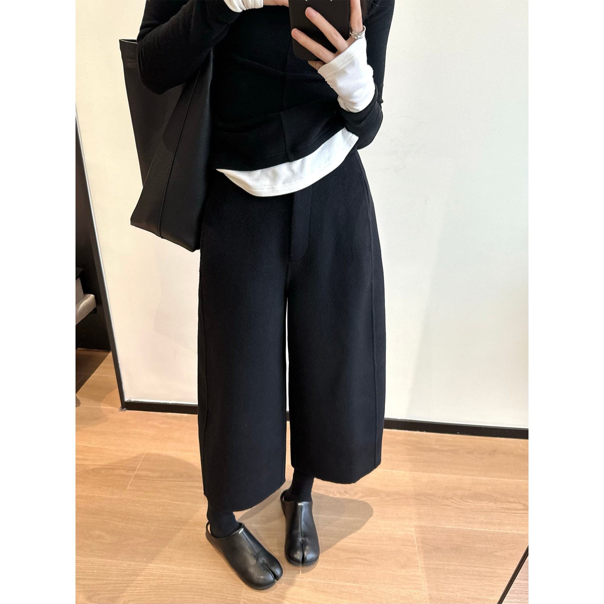 Women's Casual Wool-Blend Straight-Leg Ankle Pants - Image 4