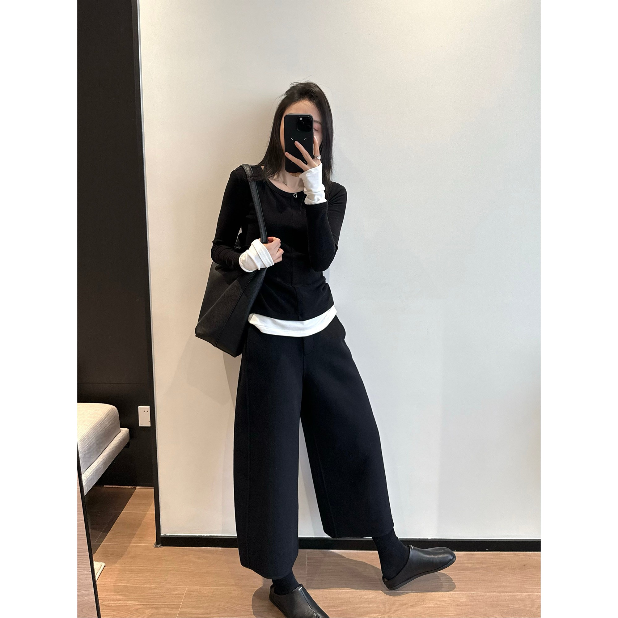 Women's Casual Wool-Blend Straight-Leg Ankle Pants - Image 3