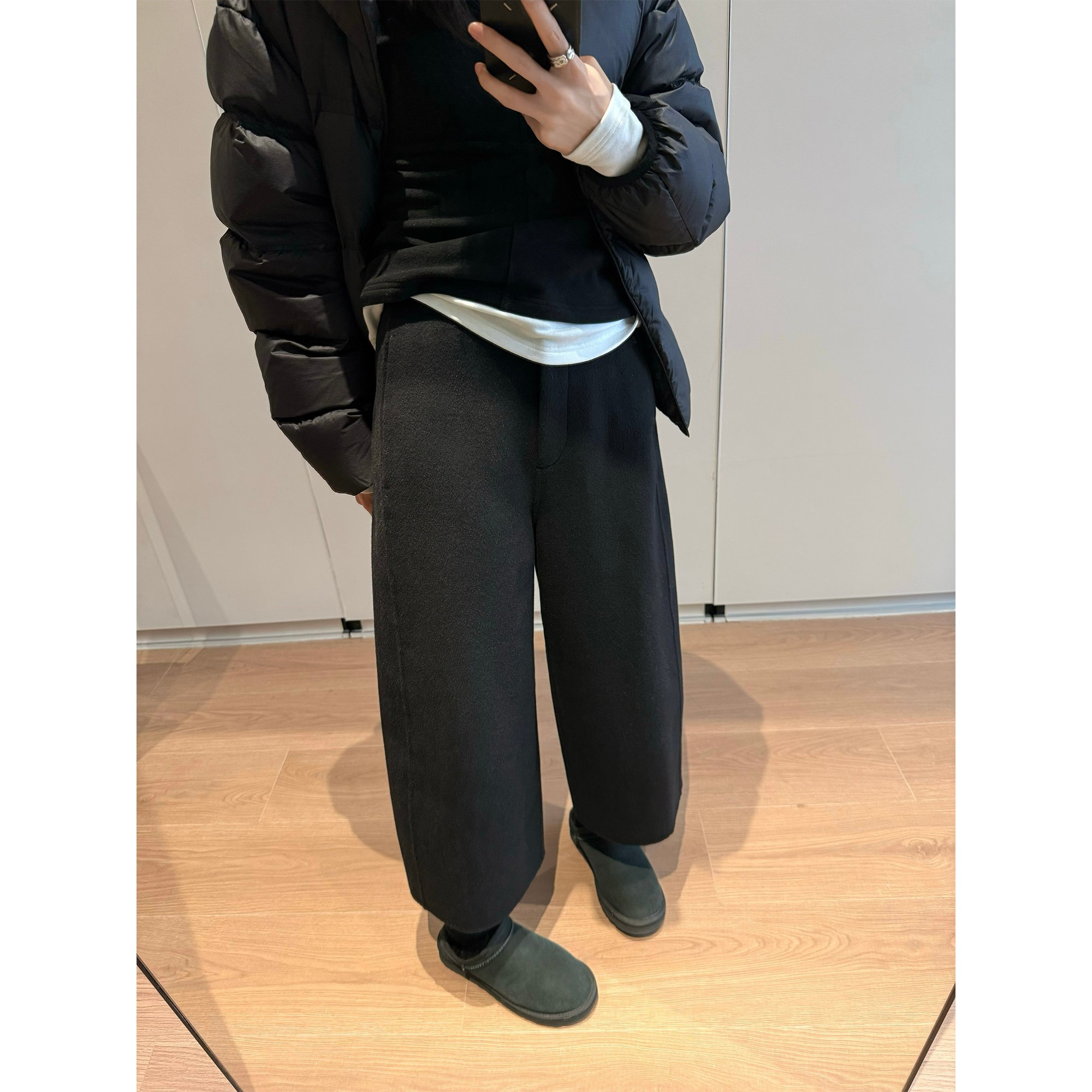 Women’s Casual Wool-Blend Straight-Leg Ankle Pants