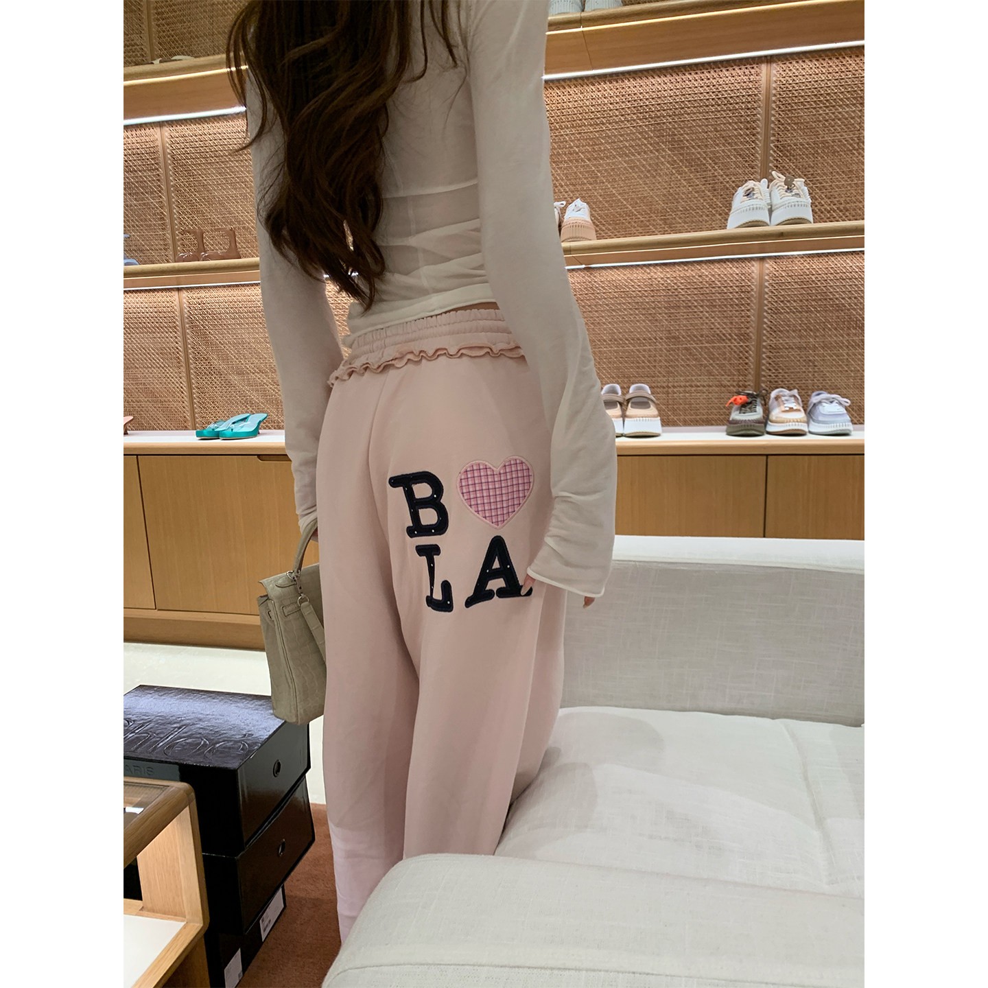Women's Casual Wide-Leg Pants with Drawstring and Embroidery - Image 5