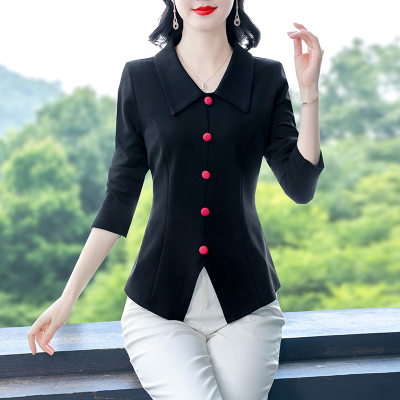 Women's Black Plus Size Long Sleeve Slim Fit T-Shirt - Image 3